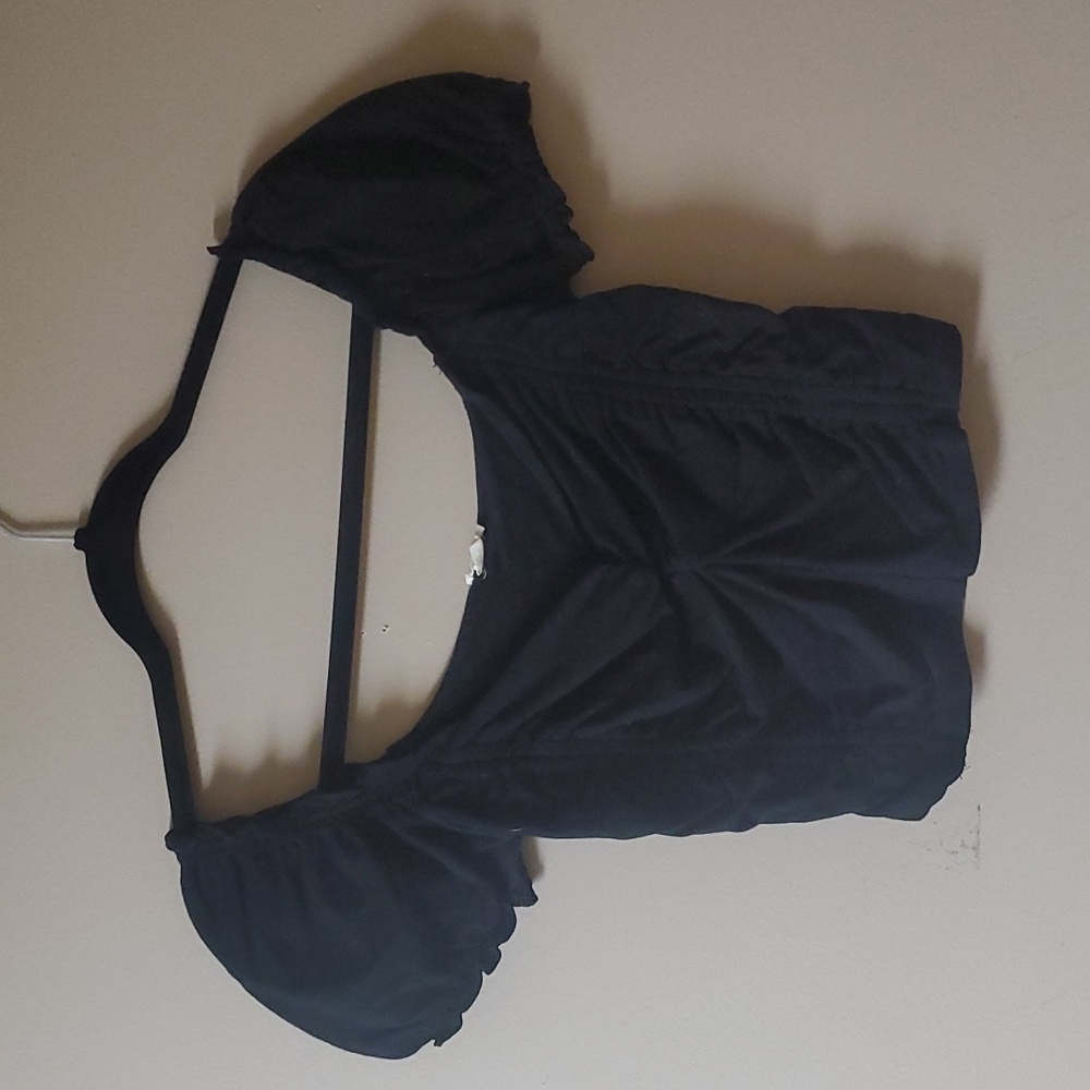 Black Ruffled Top